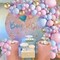 Light Pink and Blue Balloon Garland Arch Kit-130 PCS 5+12+18 Inch Pink Blue Confetti Gold Latex Balloons Gender Reveal Balloons For Boys Girls Gender Reveal Decorations Baby Shower Decorations